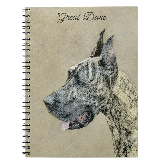 Carnet Grande Danse (Brindle) Peinture - Art Chien origin (Devant)