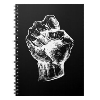 Carnet Grande illustration de poing de style linogravure