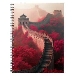 Carnet Grande Muraille de Chine en automne - Rouge Pittor