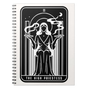 Carnet Grande Prêtresse du Tarot Femme Fumant de l'Herbe 