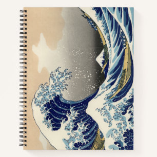 Carnet Grande vague au large de Kanagawa et Mont Fuji Mer
