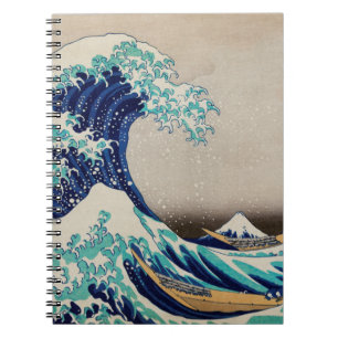 Carnet Grande vague d'Hokusai au large de Kanagawa. art j
