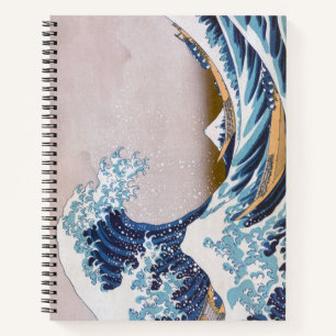 Carnet Grande vague du tsunami Kanagawa Japon par Hokusai