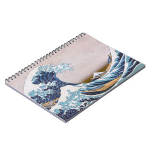 Carnet Grande vague du tsunami Kanagawa Japon par Hokusai