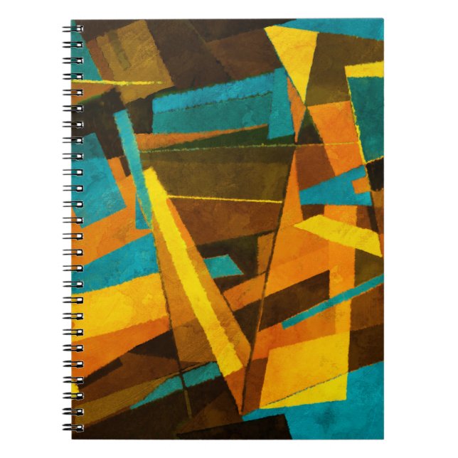 Carnet Grandes Abstraites colorées : Texture de peinture (Devant)