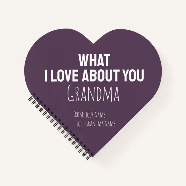 Carnet Grandma Gifts Grandmother Keepsake Simple For Her (Devant)