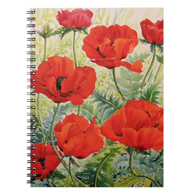 Carnet Grands pavots rouges (Devant)