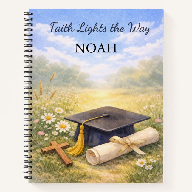 Carnet Grandson Graduation Personalized Christian Gift (Devant)