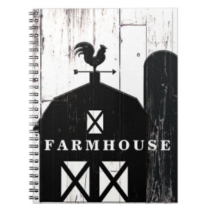 Carnet Grange Rustique Bois Blanc Grange Noire