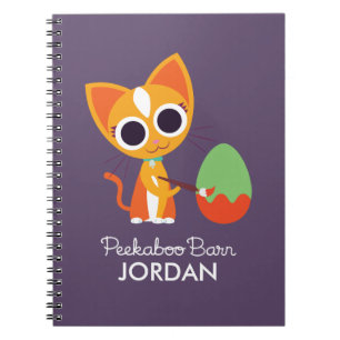 Carnet Grange semi-transparente Pâques Purrl le chat