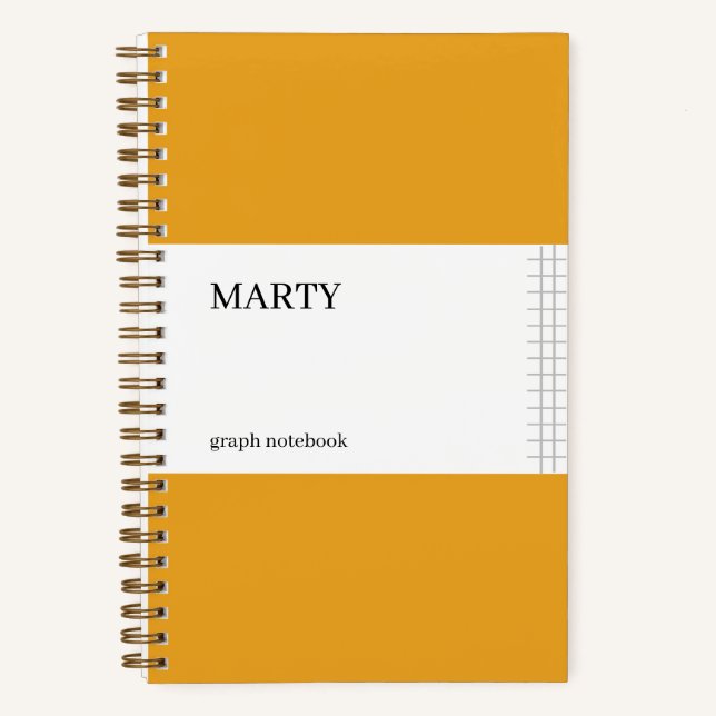 Carnet Graph Marigold avec Monogramme (Recto)