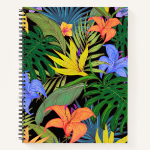 Carnet Graphique de fleur d'Aloha de Hawaii tropical