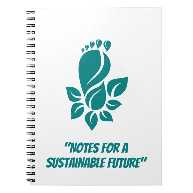 Carnet Graphique de la nature empreinte de feuille verte  (Devant)