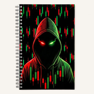 Carnet Graphique de trading de rue à motif de bougie roug
