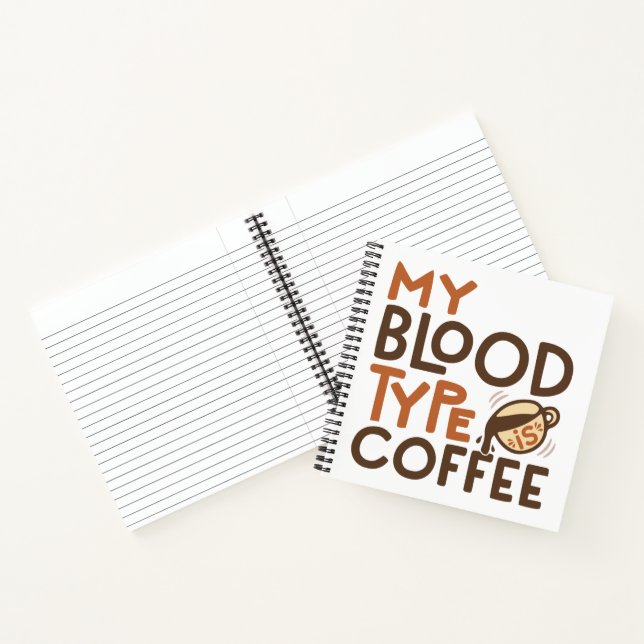 Carnet Graphique du groupe sanguin Café pour le cadeau d' (Intérieur)