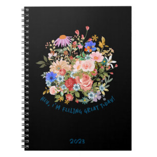 Carnet Graphique floral & Slogan personnalisé