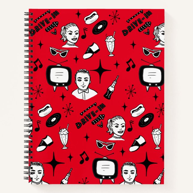 Carnet Graphique nostalgique style Pop 1950 (Devant)