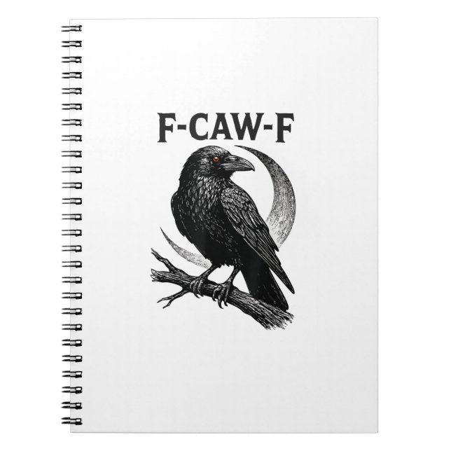 Carnet Graphique Rétro de Corbeau Drôle F-Caw-F (Devant)