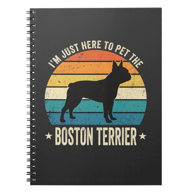 Carnet Graphique Rétro pour Amoureux de Boston Terrier_1 (Devant)
