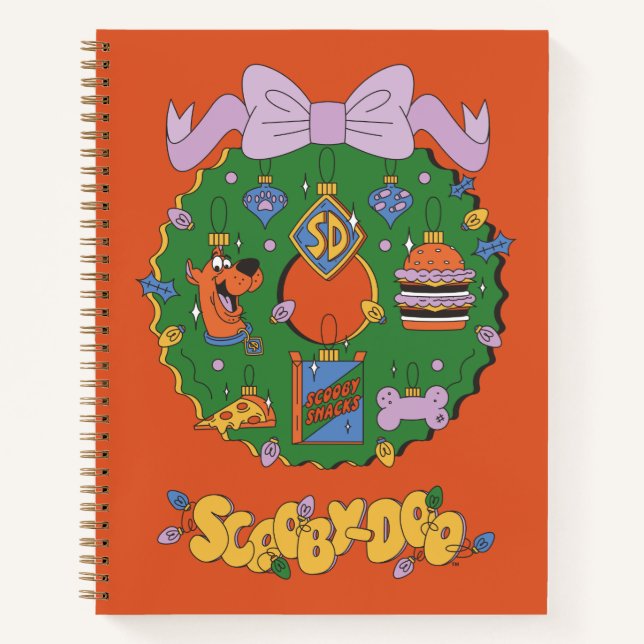 Carnet Graphisme de couronne de snacks de Noël de Scooby- (Devant)