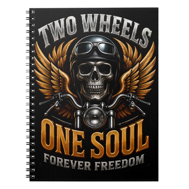 Carnet Graphisme de liberté pour motards 🦅 🏍️ (Devant)