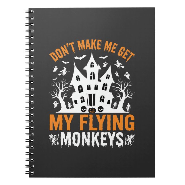 Carnet Graphisme de maison hantée de singes volants Hallo (Devant)