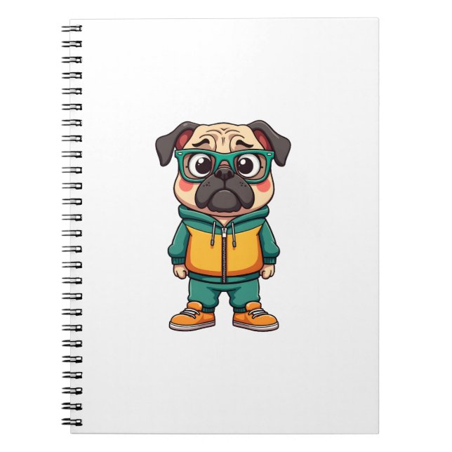 Carnet Graphisme de mode de rue de dessin animé de chien  (Devant)