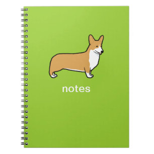 Carnet Graphisme de Pembroke Welsh Corgi avec texte perso