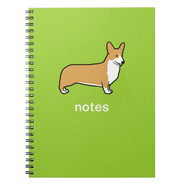 Carnet Graphisme de Pembroke Welsh Corgi avec texte perso (Devant)