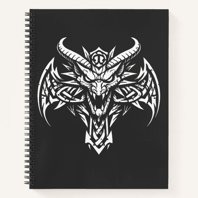 Carnet    Graphisme de tête de démon tribal par BurnsInHe (Devant)