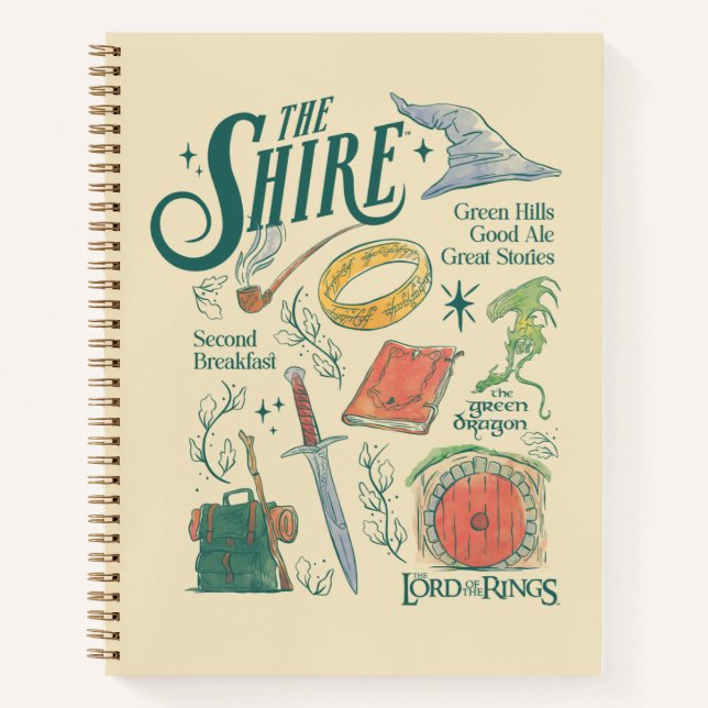 Carnet Graphisme en collage aquarelle THE SHIRE™ (Devant)