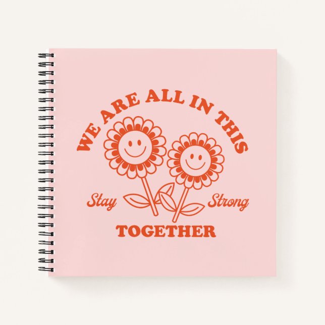 Carnet Graphisme Fleur Joyeux Retro (Devant)