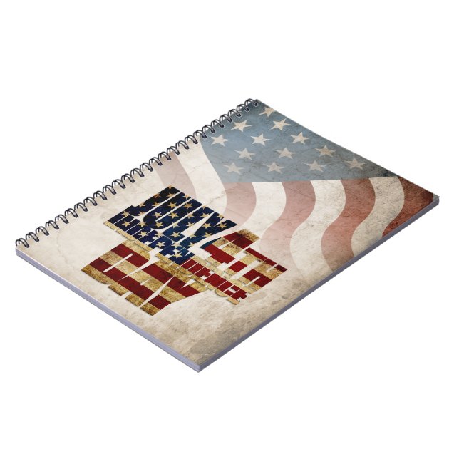 Carnet Graphisme Grunge USA 4 juillet Indépendance (Côté gauche)