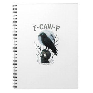Carnet Graphisme Halloween crâne de corbeau corneille got