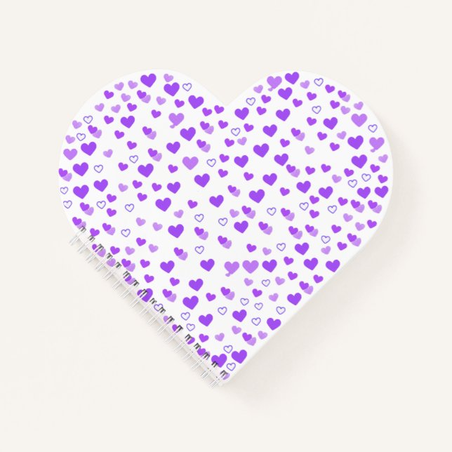 Carnet Grappe de Cœur Violet (Devant)