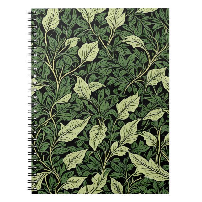 Carnet Grappe de vignes dans les nuances de vert (Devant)