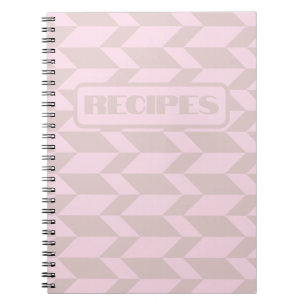 Carnet Gras Flèche à deux tons Chevron Grille Rose neutre