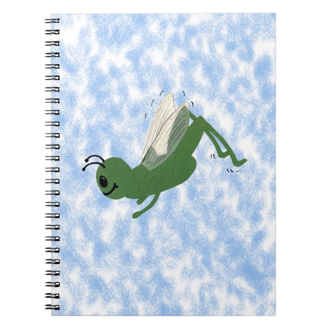 Carnet Grasshopper Whimsical Cartoon Art (Devant)