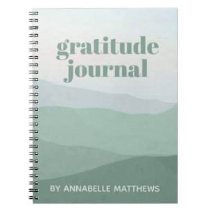 Carnet Gratitude Abstract Green Mountain