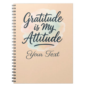 Carnet Gratitude Est Mon Attitude Aquarelle Personnalisab