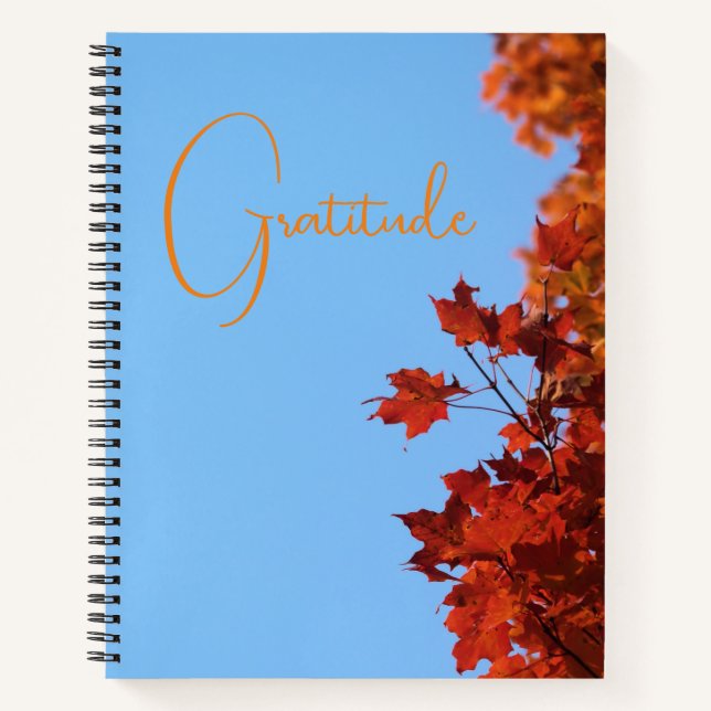 Carnet "Gratitude" Feuilles de l'érable rouge Arrière - p (Devant)