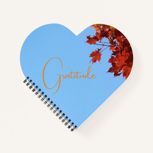 Carnet "Gratitude" Feuilles de l'érable rouge Arrière - p (Devant)