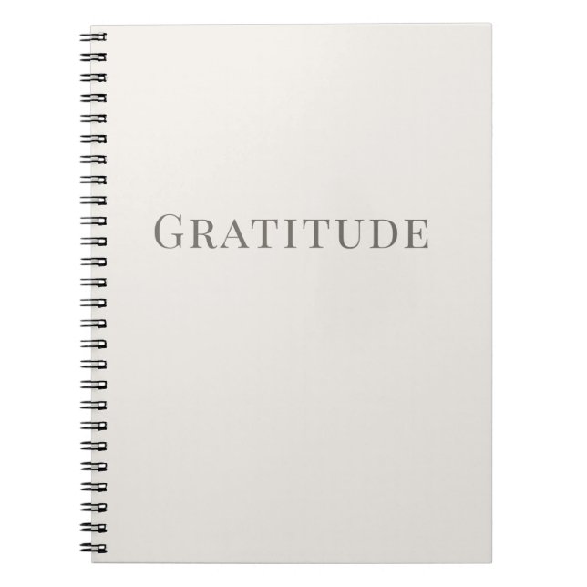 Carnet Gratitude – Minimal Typography (Devant)