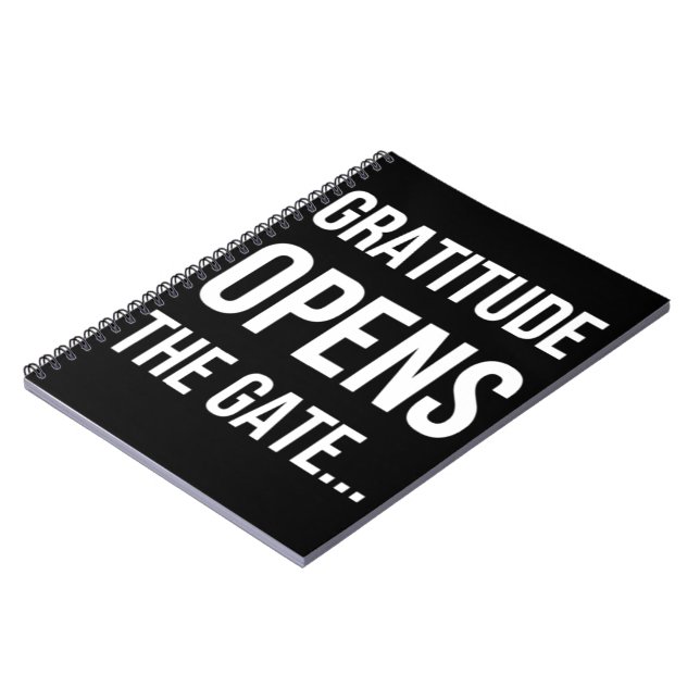 Carnet Gratitude ouvre la citation inspirante Gate (Côté gauche)