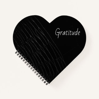 Carnet "Gratitude" White Spiderweb Arrière - plan noir
