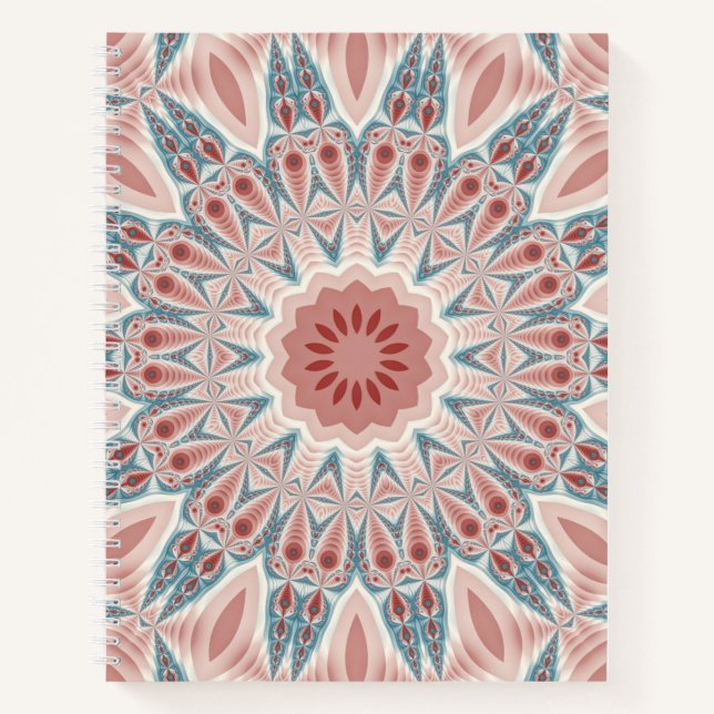 Carnet Grattez moderne Kaleidoscope Mandala art fractal (Devant)
