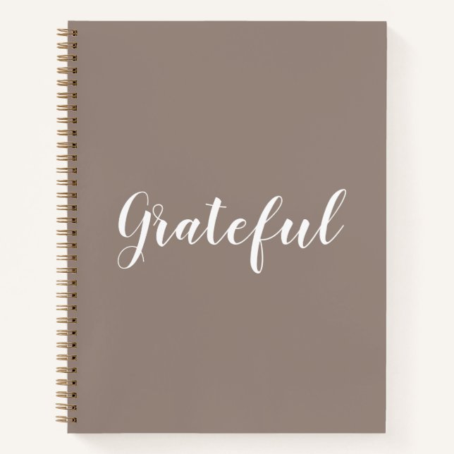 Carnet Gratuit beige gris texte personnalisé mignon (Devant)