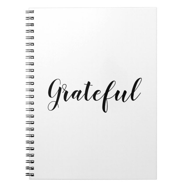 Carnet Gratuit noir blanc script personnalisé texte migno (Devant)