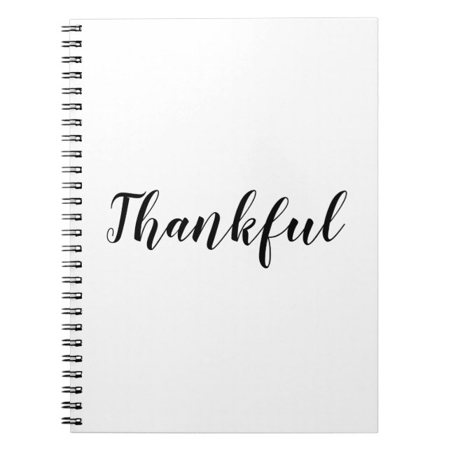 Carnet Gratuit noir blanc script personnalisé texte migno (Devant)