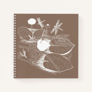 Carnet Gravure de nénuphars